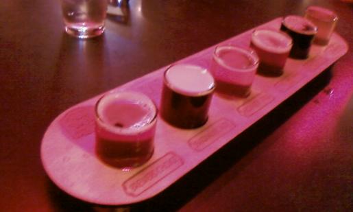 Sampler at South Shore Brewery in Ashland WI